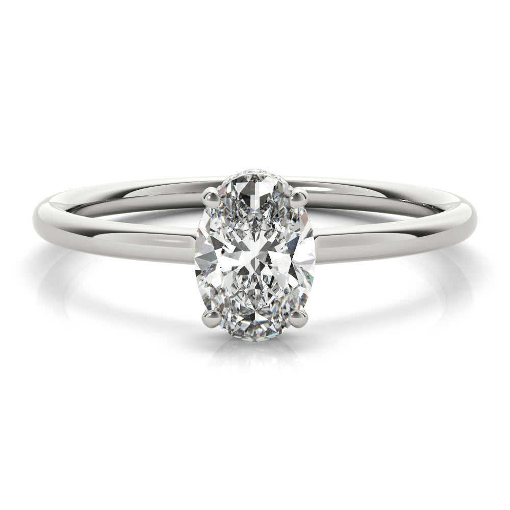 Aimee Oval Diamond Solitaire Engagement Ring-VIRABYANI